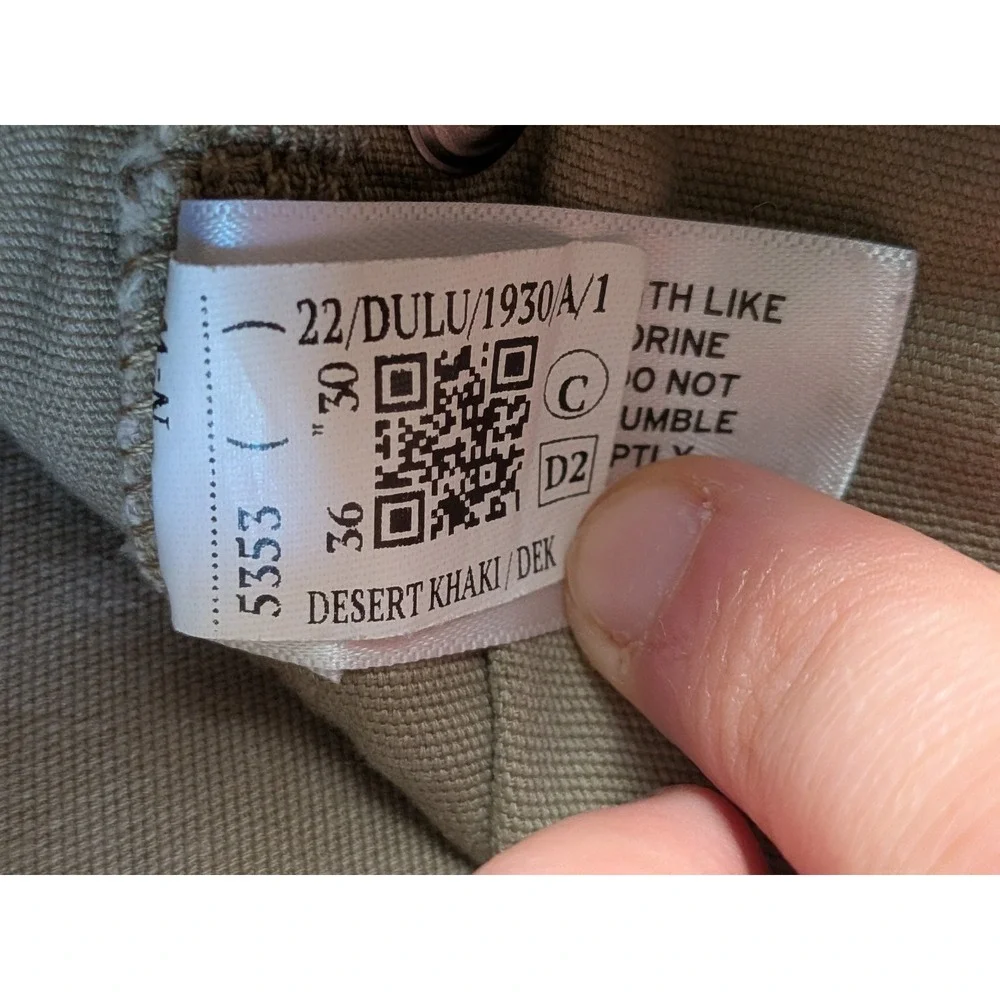 Duluth Men's Flex Fire Hose Pants 36x30 Desert Khaki Cotton Stretch Workwear